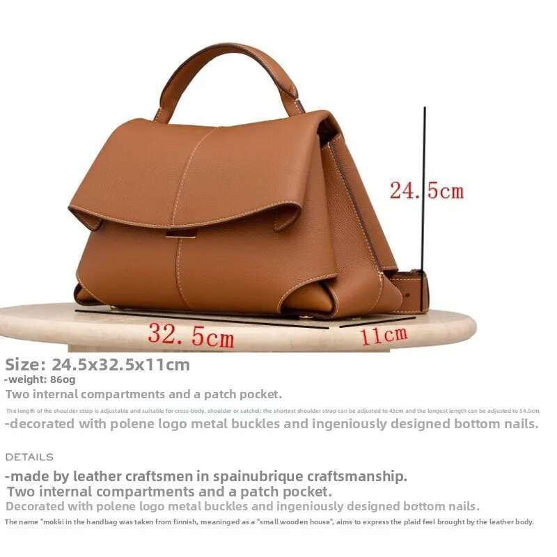 New Leather For Women, Niche Design, Fashionable Pleated Shoulder Bag, Smile Bag