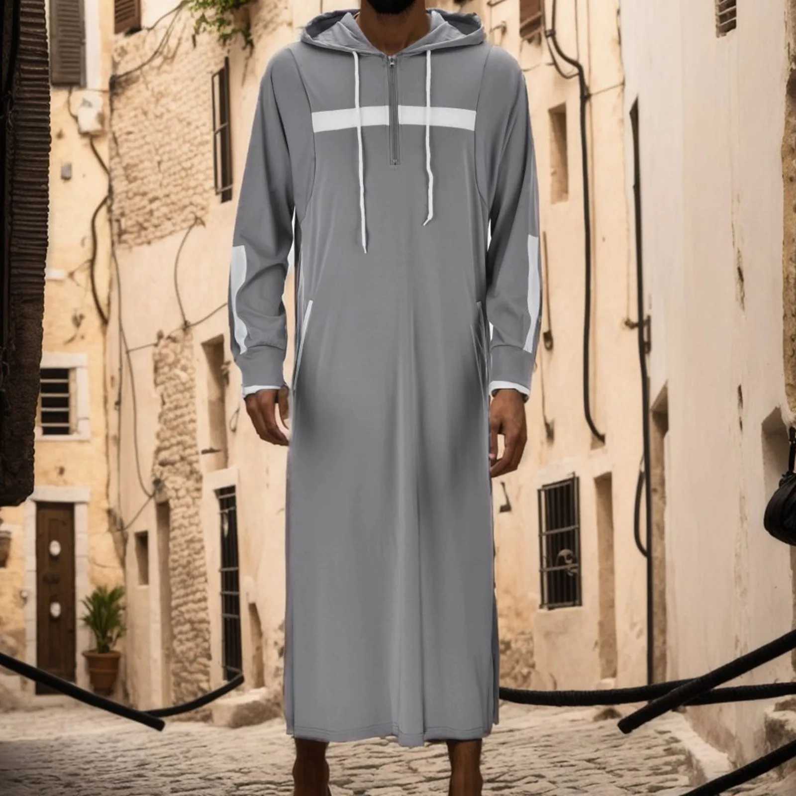 New MenS Handsome Hooded Sweatshirt Fashion Clothing Casual Classic Long Sleeve Hooded Drawstring Long Sweater Vintage Robe X250514