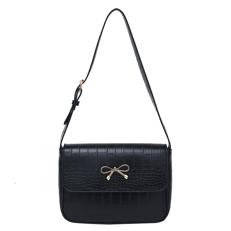 Small Square For Women 2025 New Fashionable Bow Texture Shoulder Bag Stylish Solid Color Beautiful And New Free Delivery Designer Luxury Bag Bag Simpl