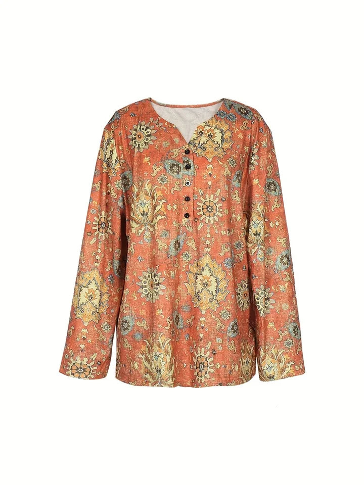 Plus Size Spring and Summer Womens Retro Old VNeck T Shirt Diamond Pattern Loose Casual Tops 250514