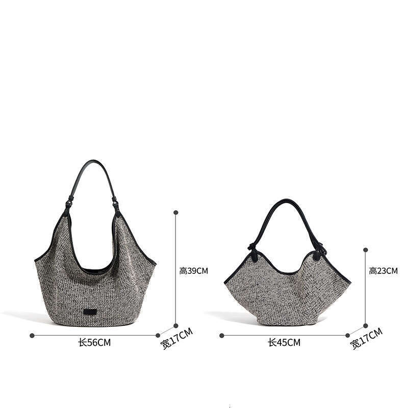 2025 New Vacation Style High-End Feeling Large Capacity Tote Dumpling Bag Lazy Style Single Shoulder Crossbody Bag For Women