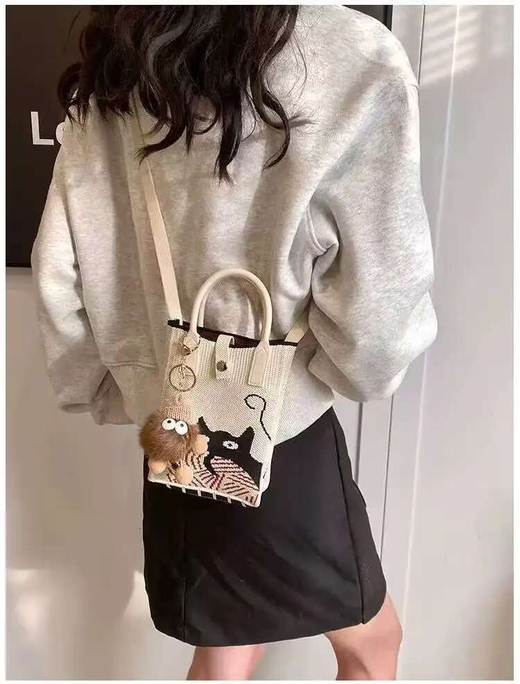 new single shoulder crossbody mini handbag, mobile phone bag, wFold over Woman Fashion Nylon Handbag Bag