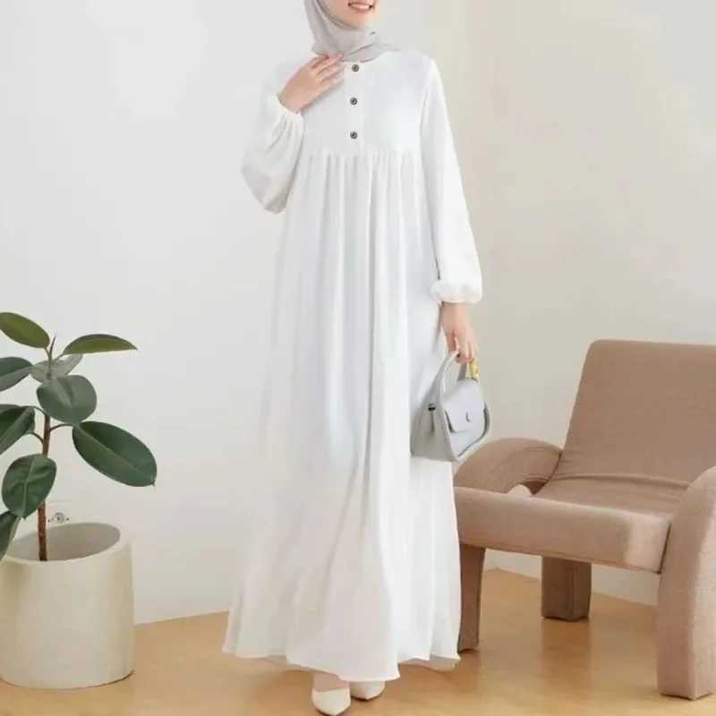 2025 Women Eid Muslim Dress Abaya Lantern Slve Long Dresses Arab Dubai Jalabiya Vestidos Loose Casual Summer Ankle Length 2024 X250514