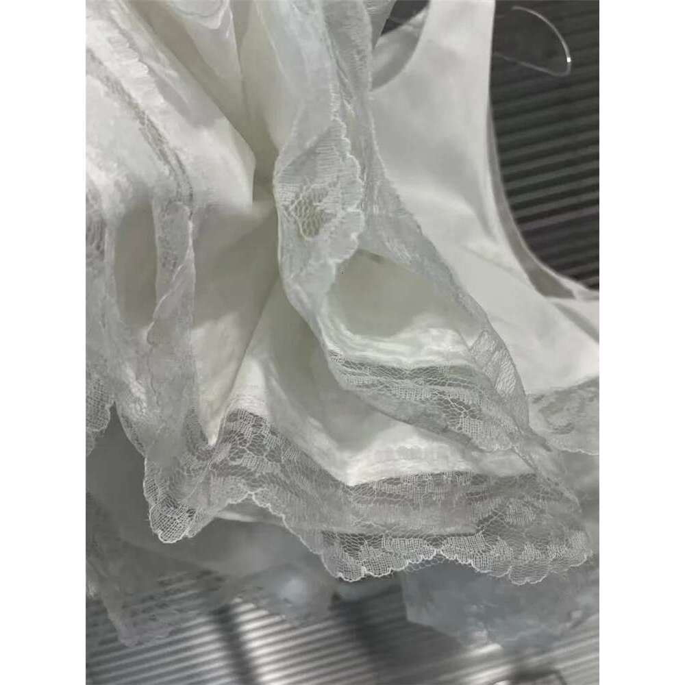 Getspring Women Tank Tops 2025 Spring Summer New Square Collar Lace Ing Sleeveless Short White Vest Fashion Ladies Camis