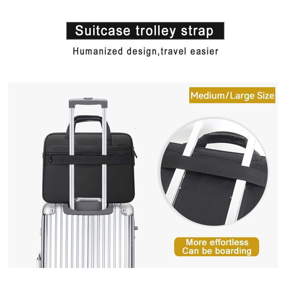 Large Capacity Briefcase Men Business 15.6 17 inch 19 inches Laptop Shoulder Bags Canvas Handbags Messenger Bag