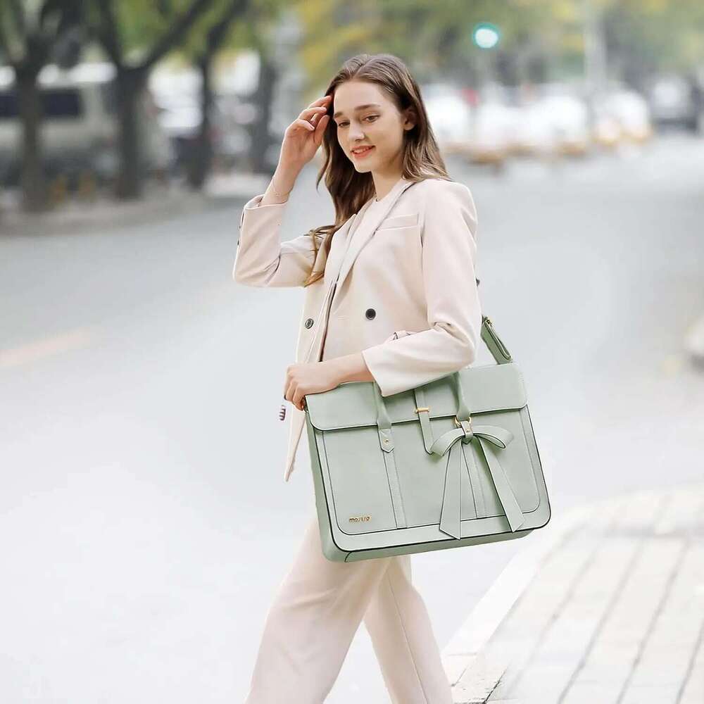 Laptop Women's Handbag 13 14 15 16 Inch PU Leather Tote Bag Casual School Travel Work Backpacks Notebook Shoulder Briefcase