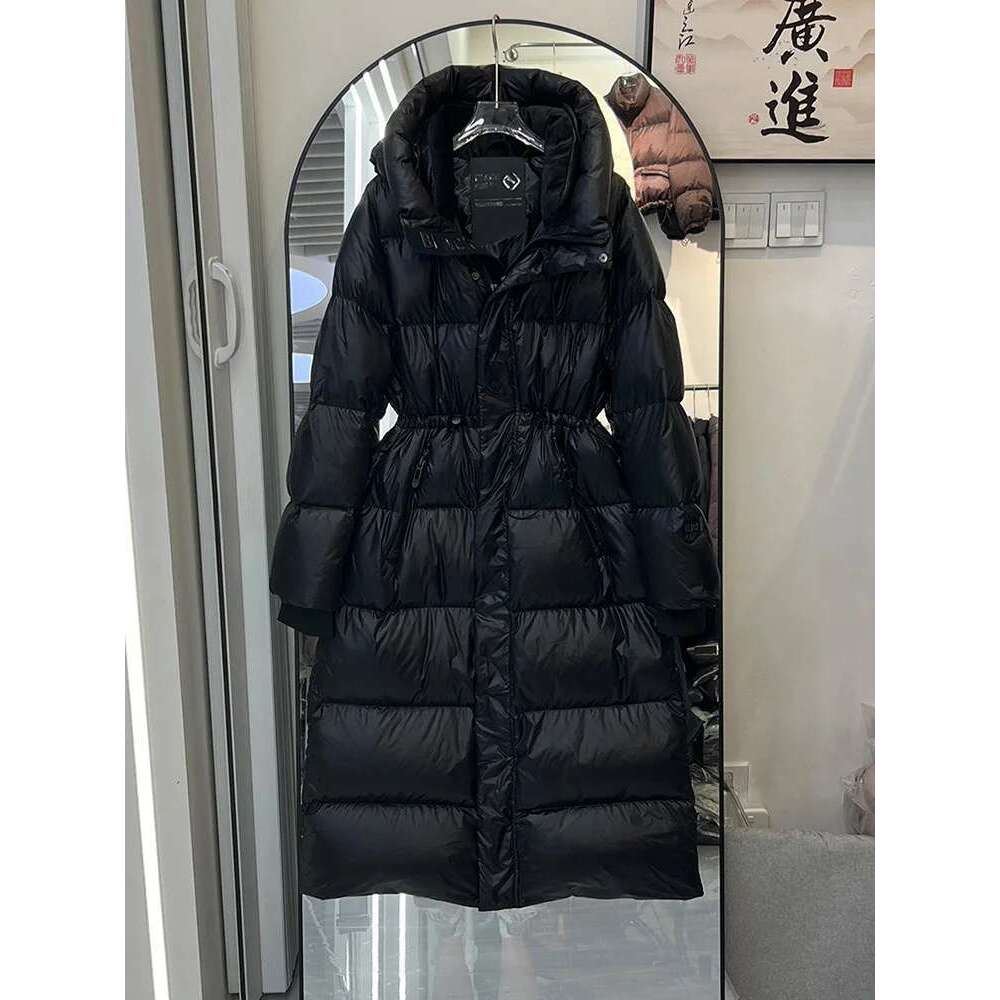 Winter High Quality Women 90% White Duck Down Jackets Fashionable Hooded Thicken Warm Coats Female Long Snowwear
