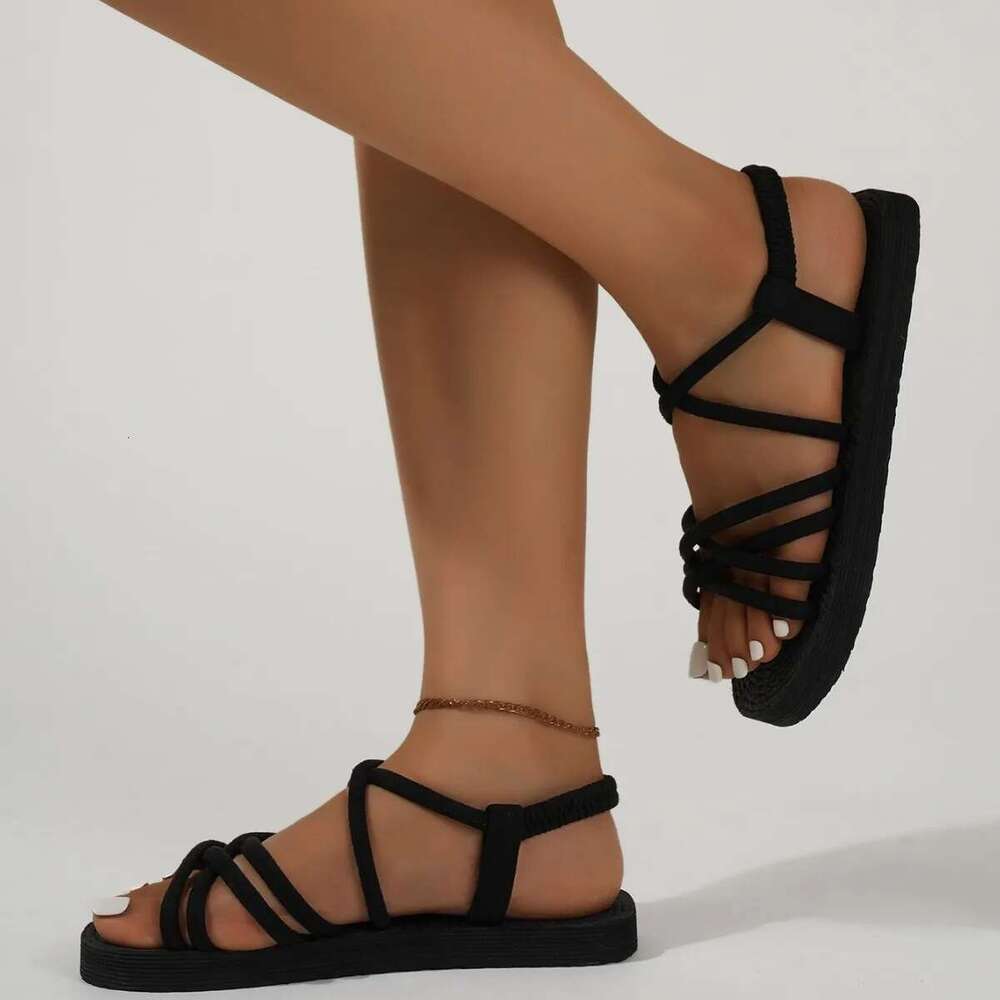 Women Summer Sandals Leisure Wedges Shoes Soft EVA Sole Light Weight Elastic Back Strap Girls Student Platform Sandalias