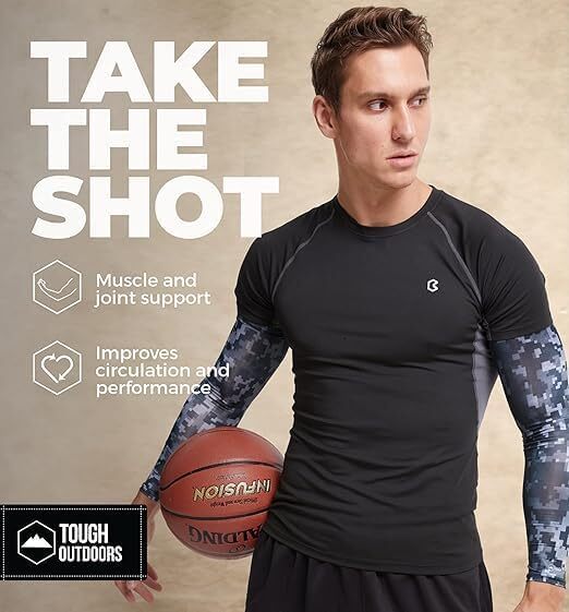 Sports Compression for Men Women Youth, Kids Arm Baseball - Volleyball Sleeves & Basketball Sleeve