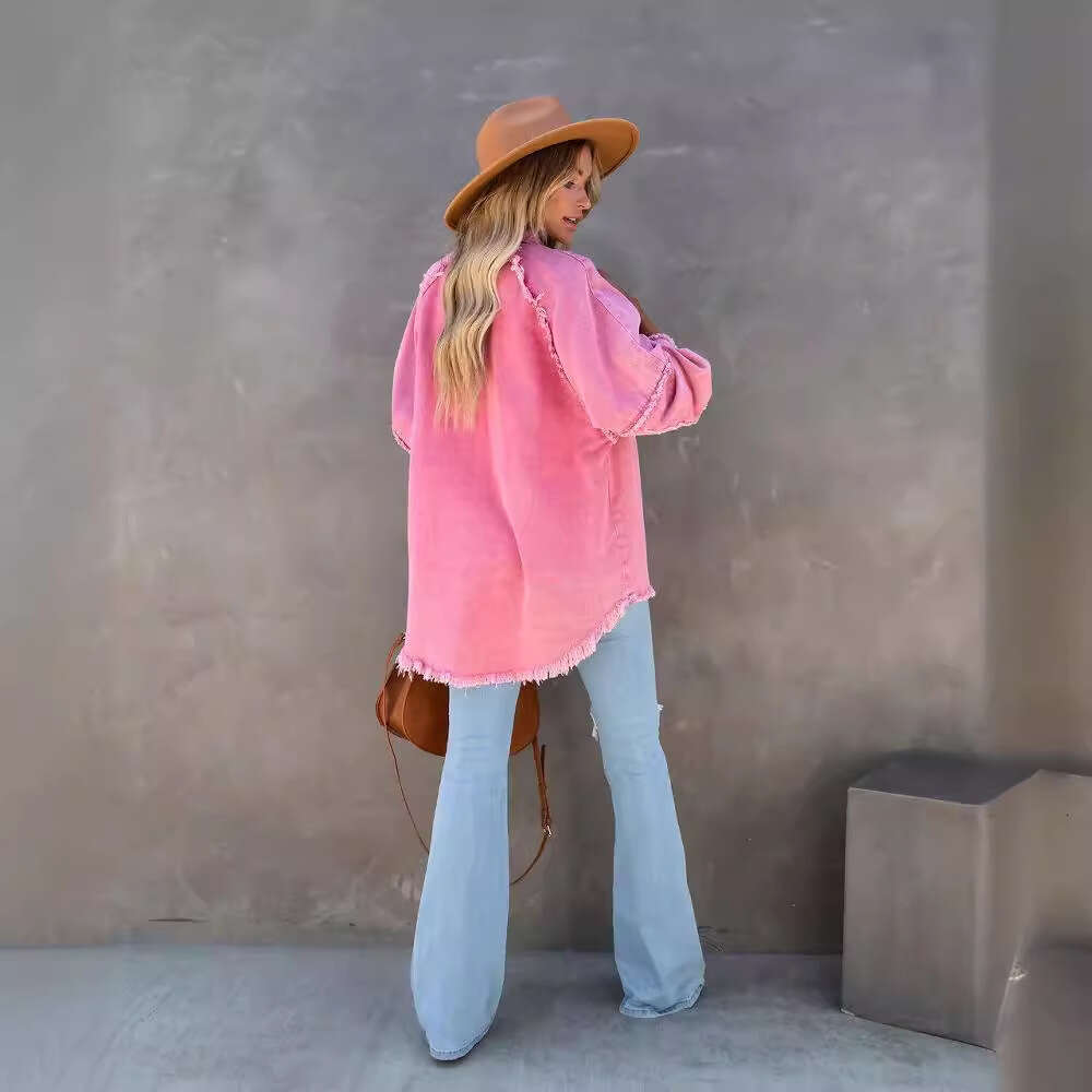 Jackets Designer Women Undefined Coatwomen Women Winter Jacket Women Womens Summer New Casual Worn Tassel Holes Loose Jean Jacket Women Autumn Dress W