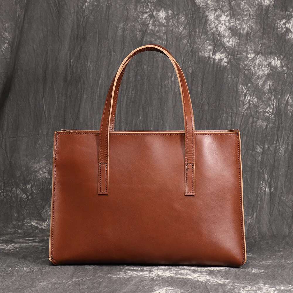 LUOKIR Genuine Leather Women's Handbag, Top Layer Cowhide Shoulder Crossbody Bag,Simple And Versatile Small Square Bag For Women