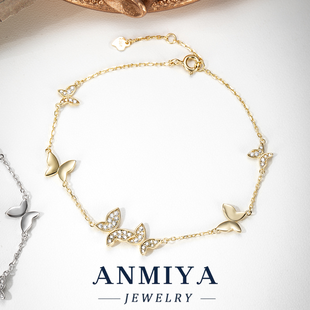 Luxury S925 Silver Jewelry Multiple-Butterfly Bracelet,Glamorous Butterfly Jewelry for Special Gift