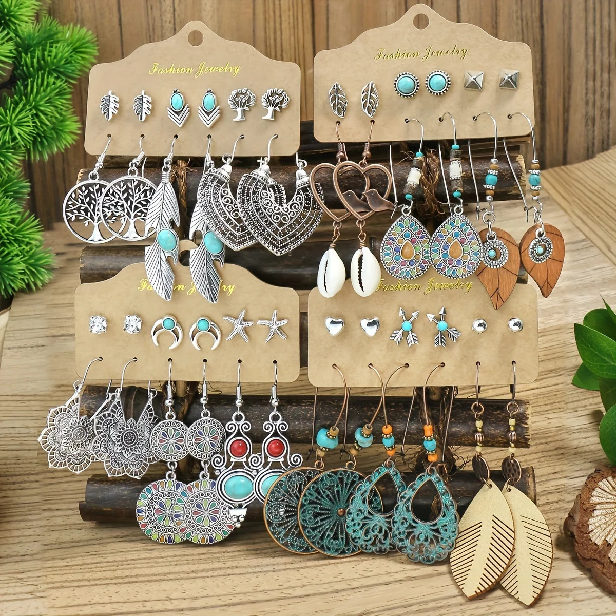 Boho Selling Earrings for Women Stud Ear Rings Sets Sturdy Multicolor Geometric Comfortable to Wear Versatile Gifts Party 250513