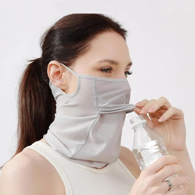 Sun Shading Hiking Scarf Bicycle mask Sun blocking mask Ice Silk Sun Protective Scarf Cycling Face Mask Hiking Scarves 250514