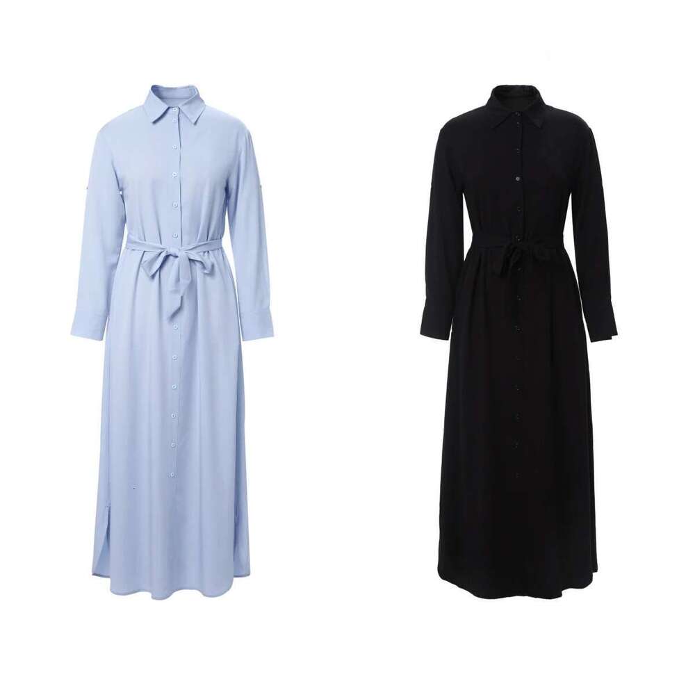 AP SS25 Women Tencel Blouse Dress with Removable Belt Cotton Blend
