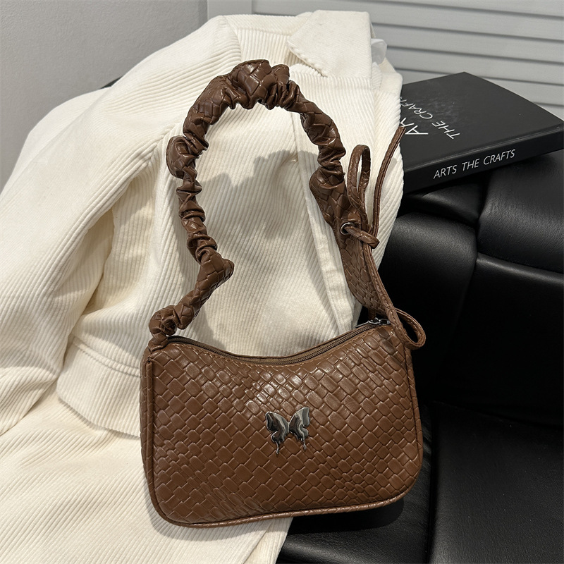 Solid Color Oil Luxury Bag Leather Versatile New Free Delivery Designer Bag Highend Texture Niche Underarm Bag 2025 Large Capacity Design Stylish Cros