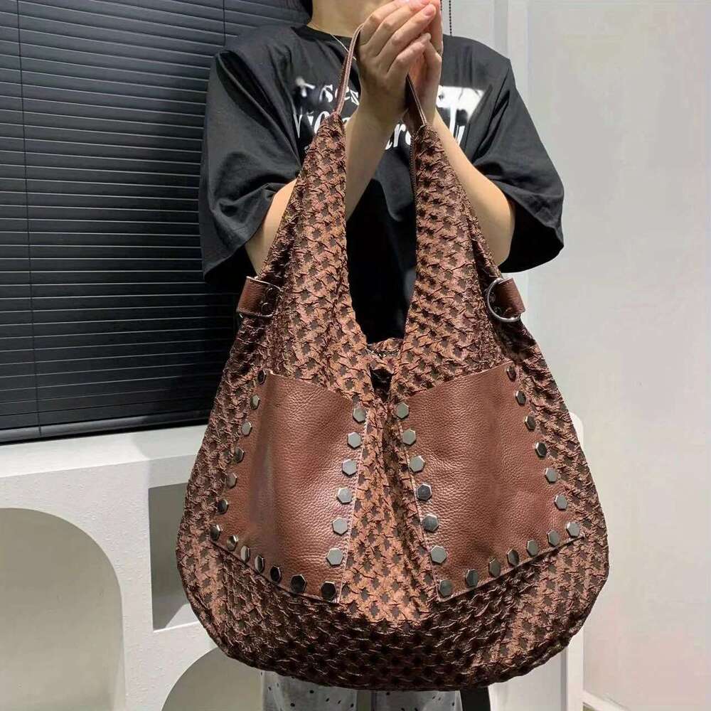 Women's fashion casual sports tote ing genuine leather large capacity commuter shoulder messenger bag