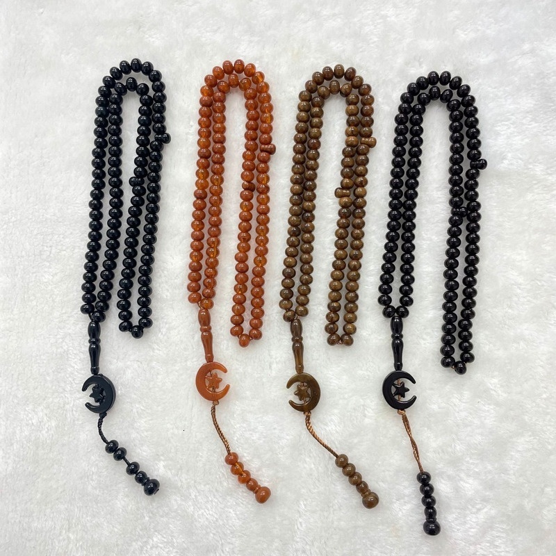 Prayer Muslim Arabic 99 handmade beads imitation coral bracelet prayer supplies