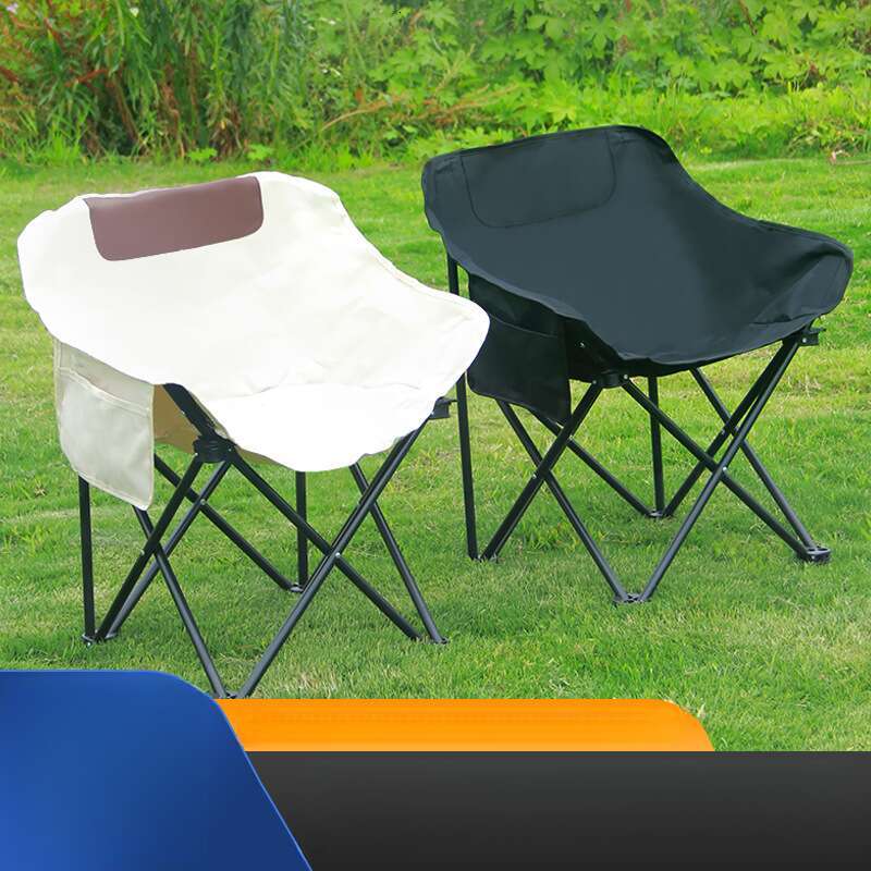 Outdoor portable outdoor small stool, beach chair, camping lightweight folding moon chair