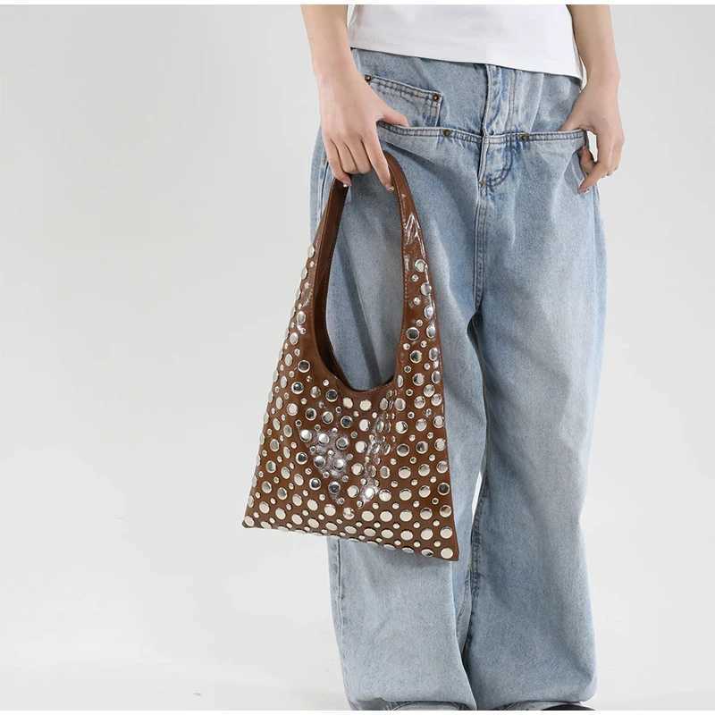 2025 Decorati Wens Shoder Bag New Motorcycle Style Underarm Handbag Fi Large Capacity All-me Handbag Z250514