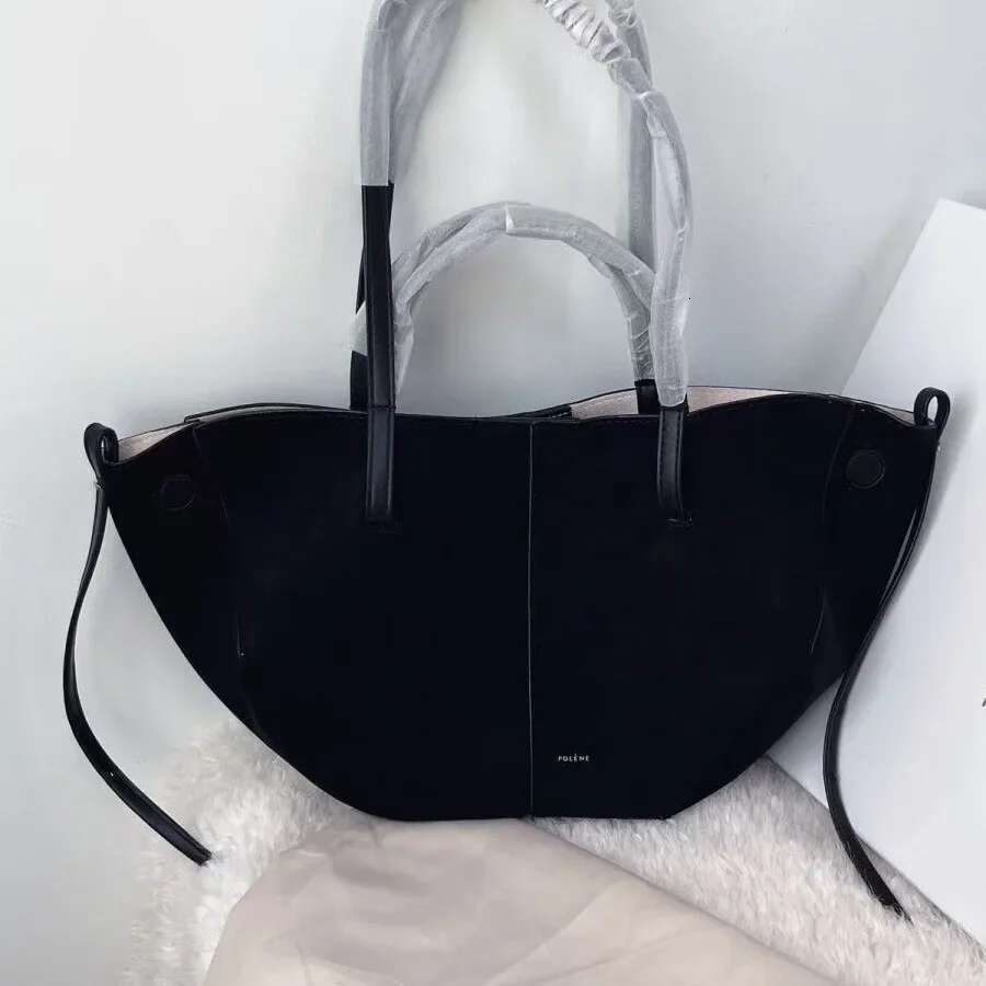 Polenchamois Leather Vintage Single Shoulder Underarm Fashionable Large Capacity Commuter Tote Soft Hardness Crossbody Bag