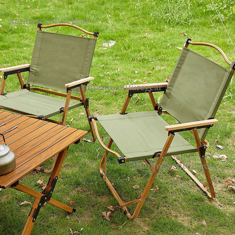 Outdoor portable folding Kemite chair, aluminum alloy table, ultra light backrest seat, camping supplies, beach chair