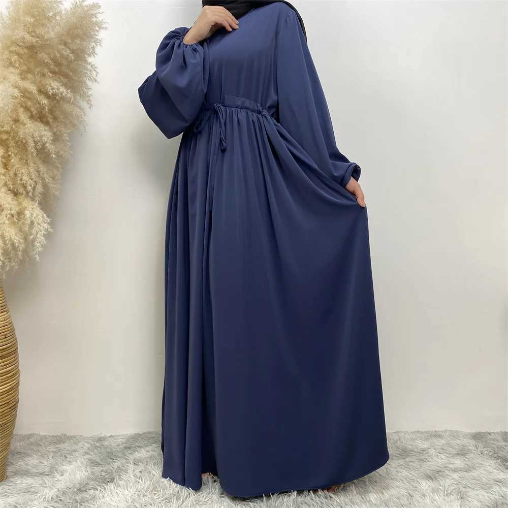 Crepe Prayer Dress New Elegant Modern Maxi Dress High Quty EID Ramadan Modest Abaya Elastic Cuff Islam Women Muslim Clothing X250514