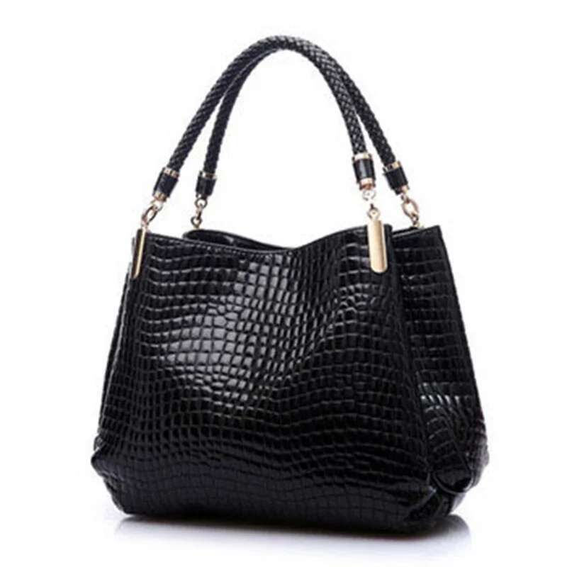 Ladies Hand Purse Fashion Shoulder Bolsa Sac Crocodile Famous Designer Brand Bags Women Leather Handbags