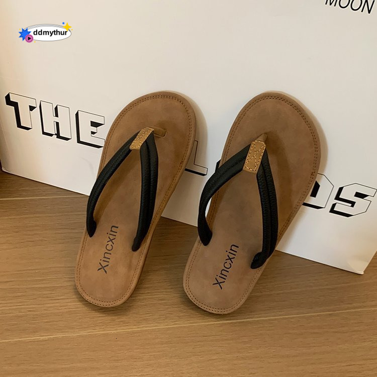 Island vacation~Soft stepping on feces and touching character slipper girl 2024 summer Instagram beach casual breathable sandal trend ddmythur
