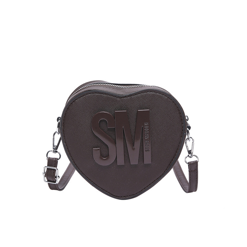 Girl 2025 Luxury Bag Valentine's Day New Fashionable Popular Letter Solid Color Heart New Free Delivery Designer Bag Shaped Shoulder Trendy Women