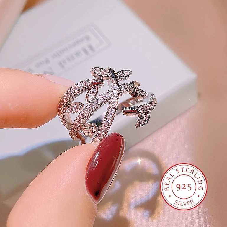 Fashion 925 Silver Plated Ring for Womens Shiny Zircon Multilayer Bow Ring Adjustable Jewelry Womens Wedding AccoriesXJ250514