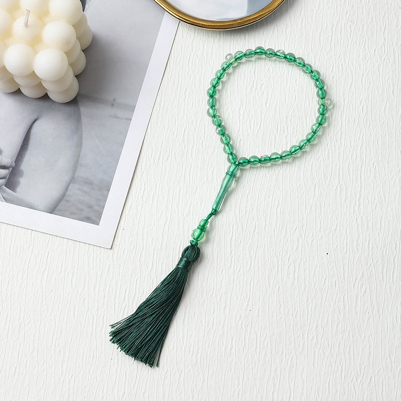 Colorful Muslim Tisbiha prayer beads both men women, crystal bracelets, and tassel bracelets for girls