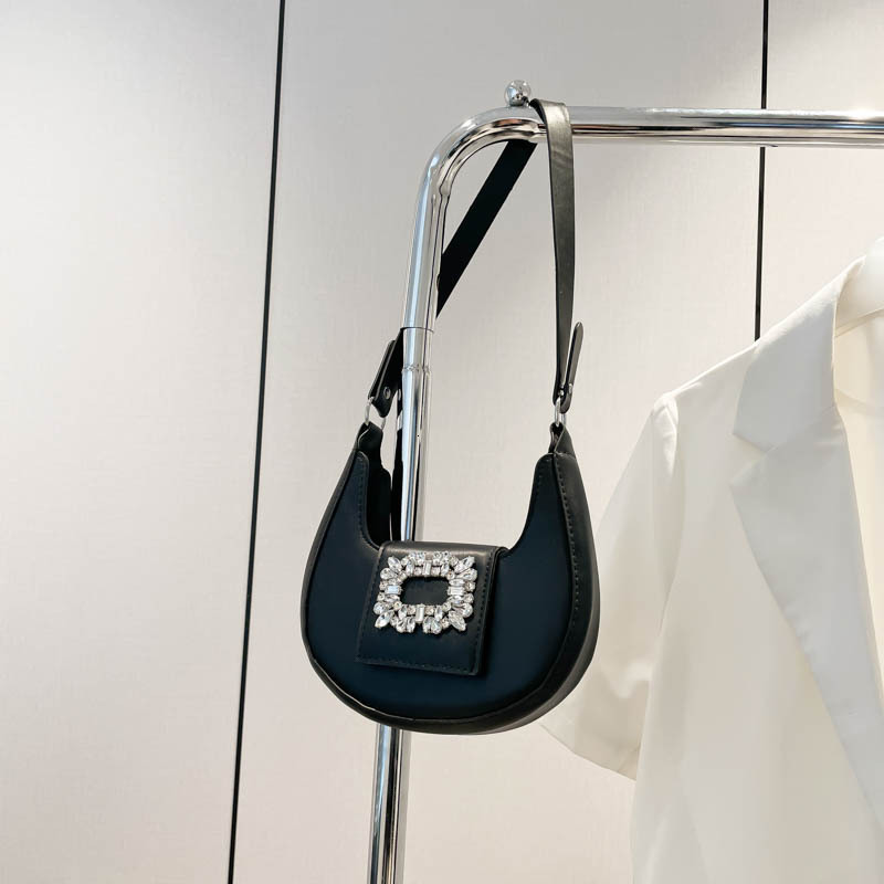 Elegant Diamond Small 2025 New Trendy Fashion Handbag New Free Delivery Designer Bag Internet Celebrity Luxury Bag Single Shoulder Underarm Bag For Wo