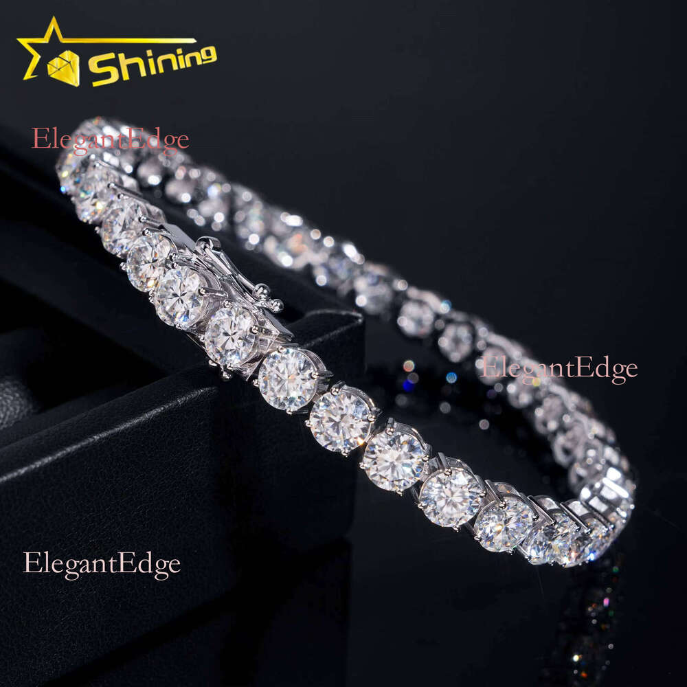 Custom Unisex Class Design Chain Fine Jewelry Iced Out 10K Real Gold VS1 2mm 3mm 4mm Lab Grown Dia Tennis Bracelet