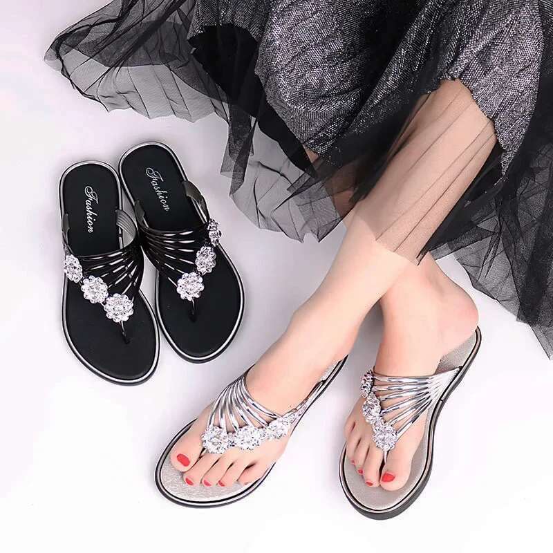 Summer Beach Slippers Sandals New flat multi-purpose fringe beach slippers