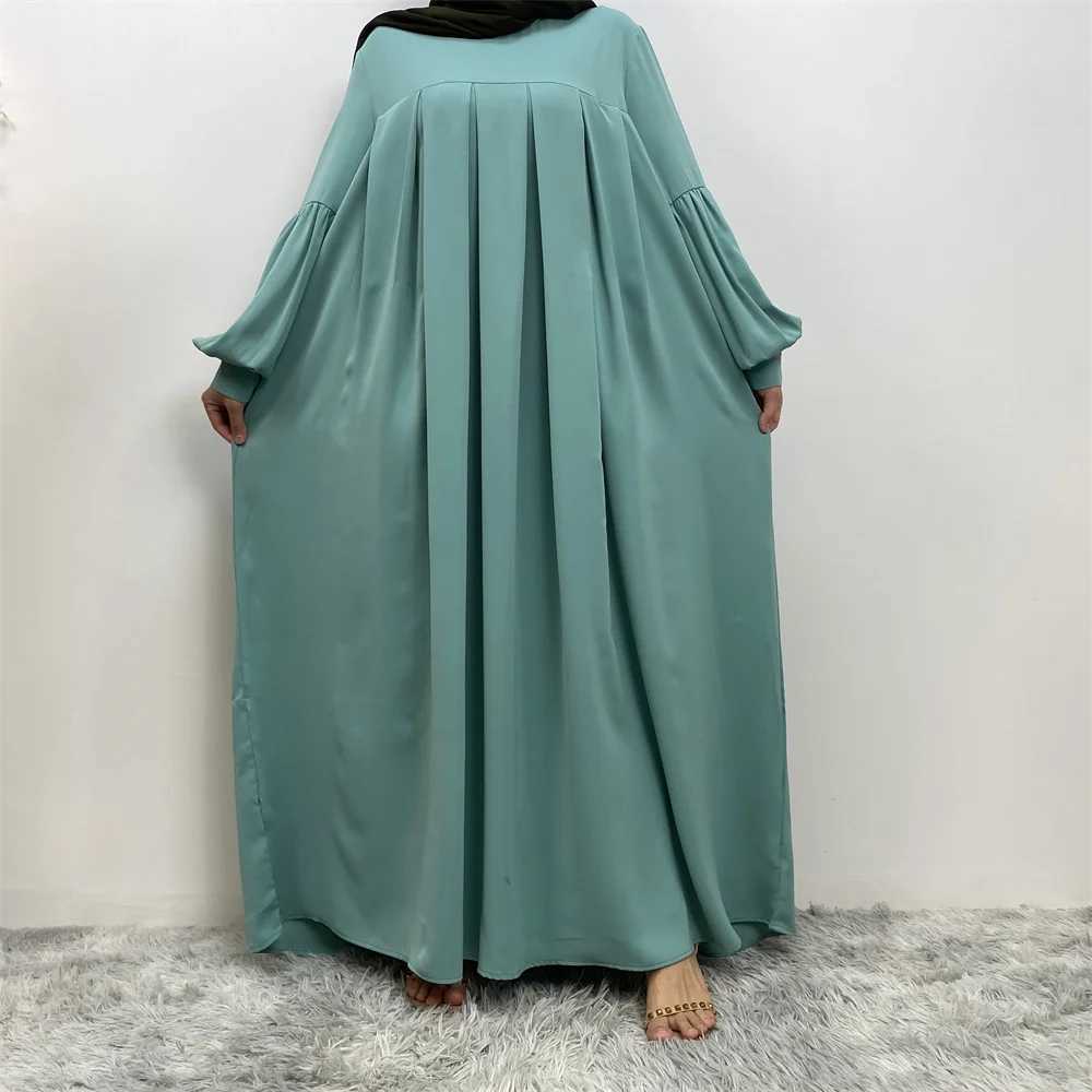 Shimmer Abayas Bishop Slves Muslim Woman Clothing Maxi Dresses Loose Dubai Turkish Modest Outfits Casual Islam Ramadan Eid X250514