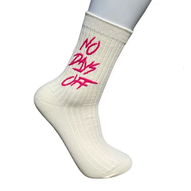 Designer Socks Printed Letters Men And Women S Mid Tube Cotton Double Needle Trendy Socks Internet Famous Minimalist Sports Street Skateboarding Socks