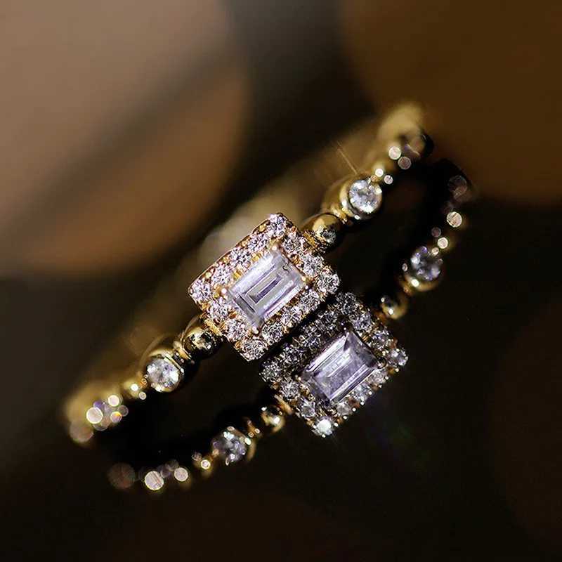 925 Sterling Silver Cubic Zirconia Rings Exquisite Wedding Band Accories for Women Newly Designed Statement JewelryXJ250514