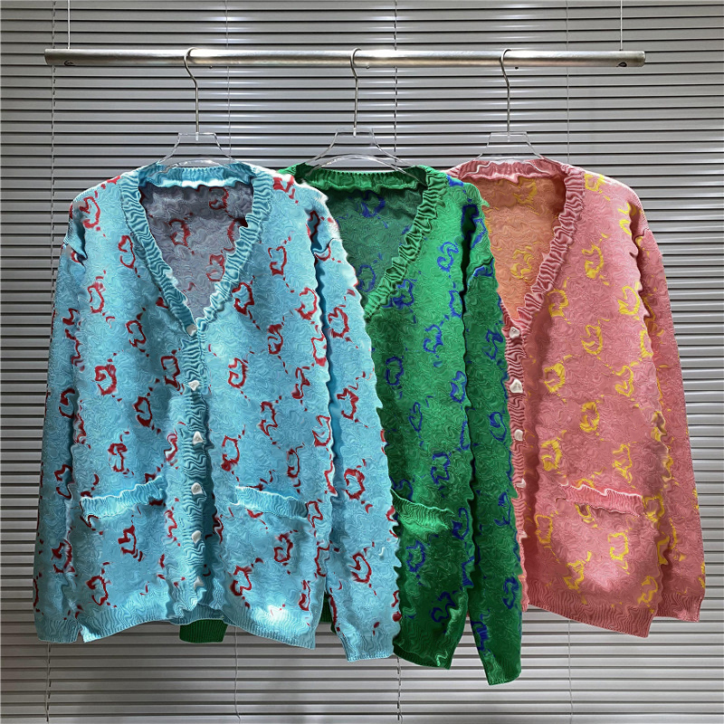 Fashionable Designer Women Cardigan Sweaters Soft Cashmere Knit Tops Button Cardigans Design Decoration Fall Sweaters