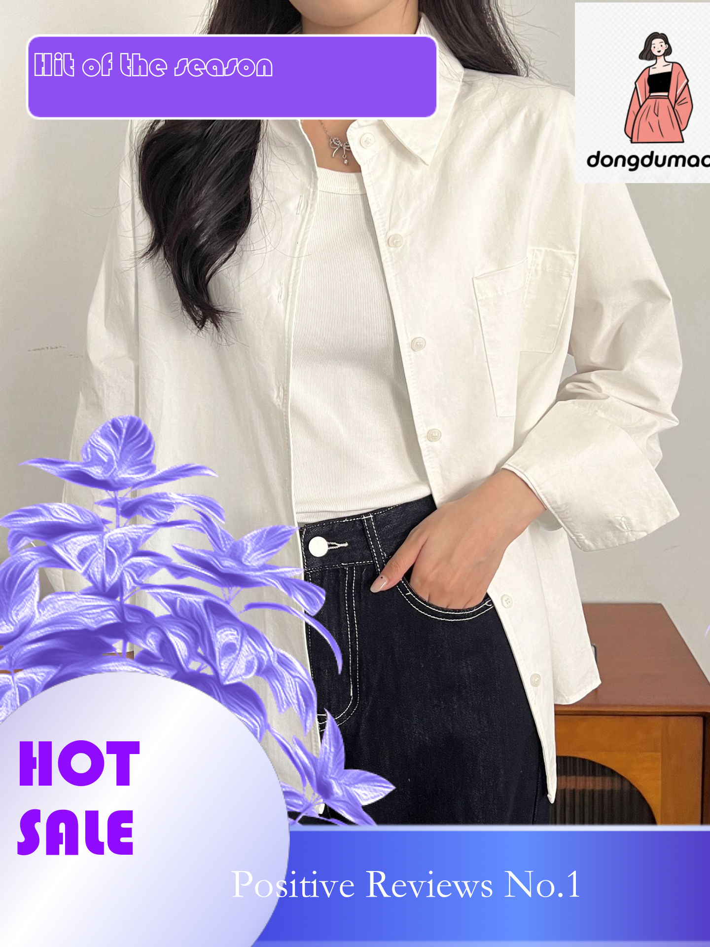 dongdumaoyi Blue shirt jacket for women in the spring summer of 2025, new design sense, niche shirt, loose and layered long sleeved top