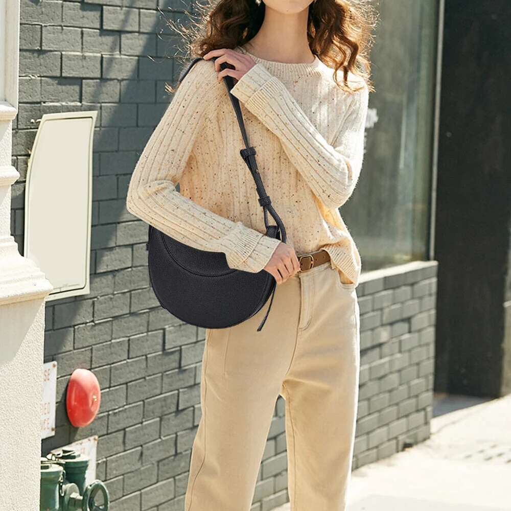 Fashion Armpit Bags For Women Solid Color Half Crescent PU Leather Purses And Handbags Designer Shoulder Small Hand Bag