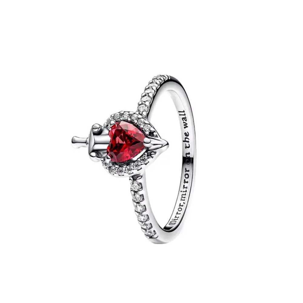 Size 6 7 8 9 Valentines Day Gift Red Heart Stone 925 Sterling Silver Elegance Ring For Women Jewelry Rings For Wedding PartyXJ250514
