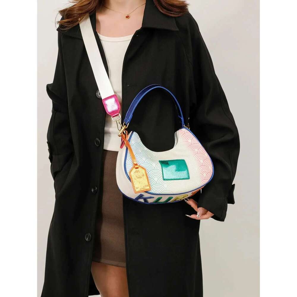 Rainbow Eagle Head Crossbody Bag With Chic Color Blocking Splicing Chain For Women Crossbody Bags