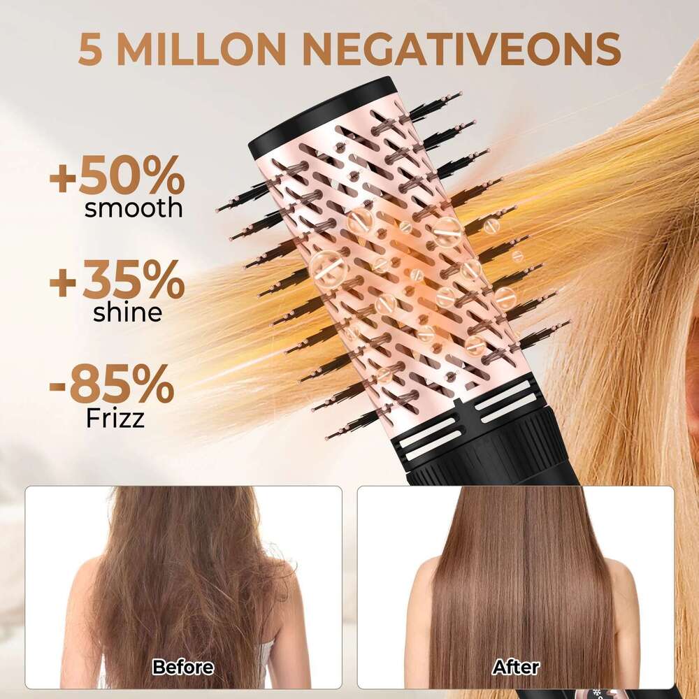 Blow Brush One, 5 in 1 Hair Dryer and Styler Volumizer for Drying Straightening Curling