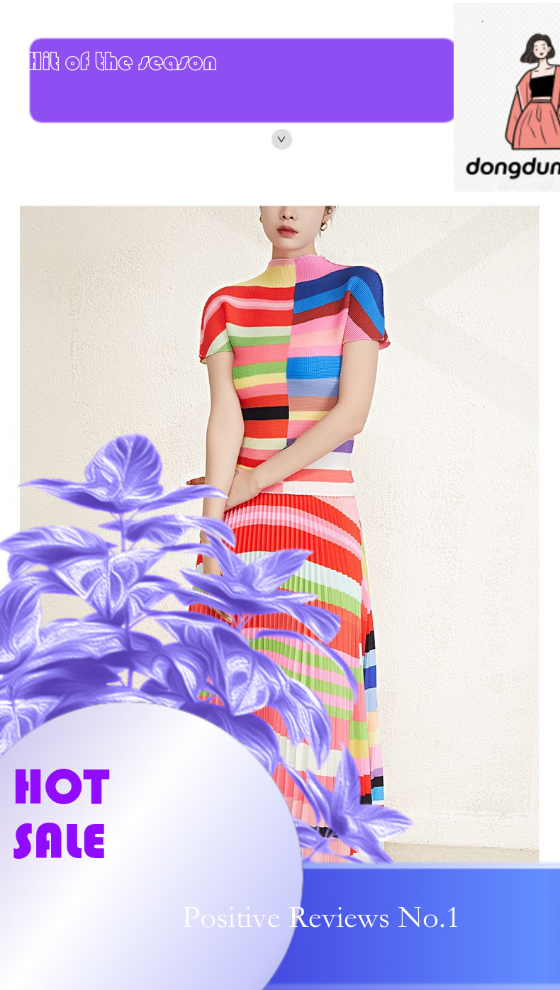 dongdumaoyi Summer pleated chiffon printed small shirt 2025 new women's fashion short sleeved top western-style set