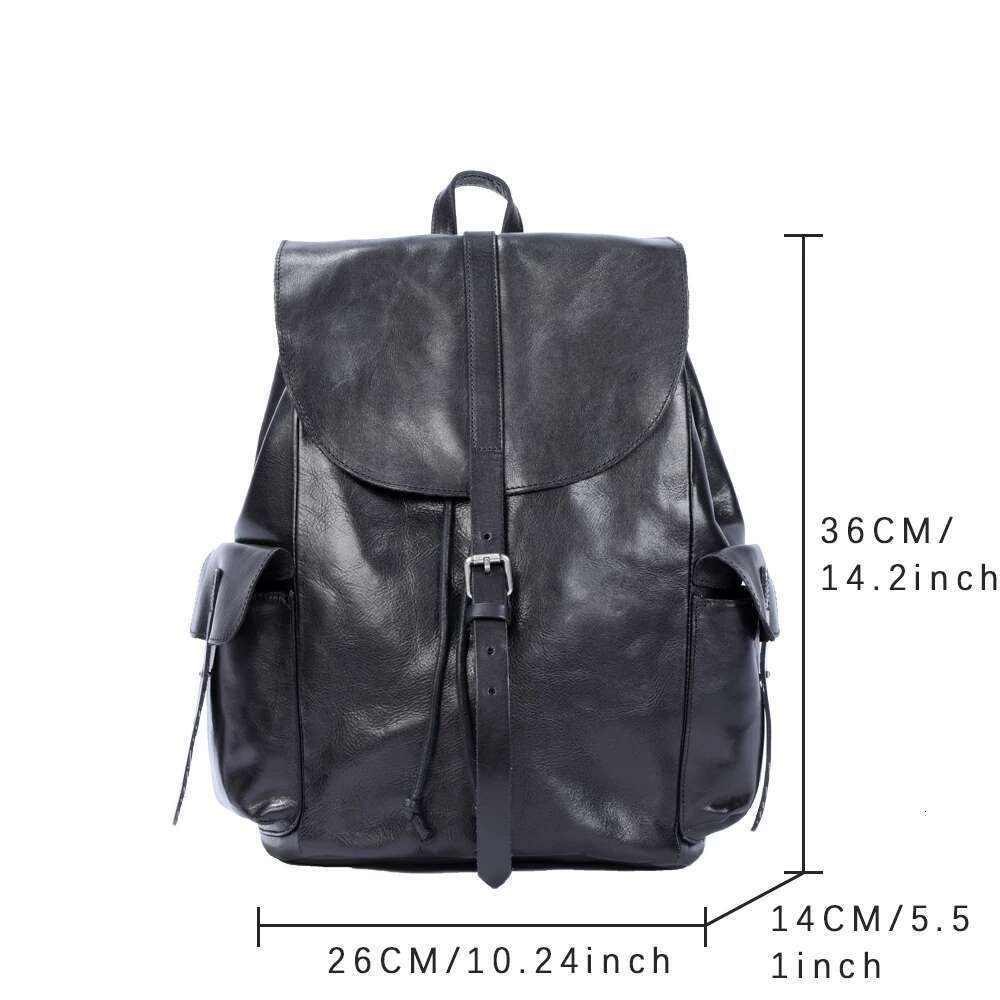 Casual Genuine Leather Men's Backpack Laptop For Men Travel Bag Top Layer Cowhide Male Backpacks Fashion Preppy Style