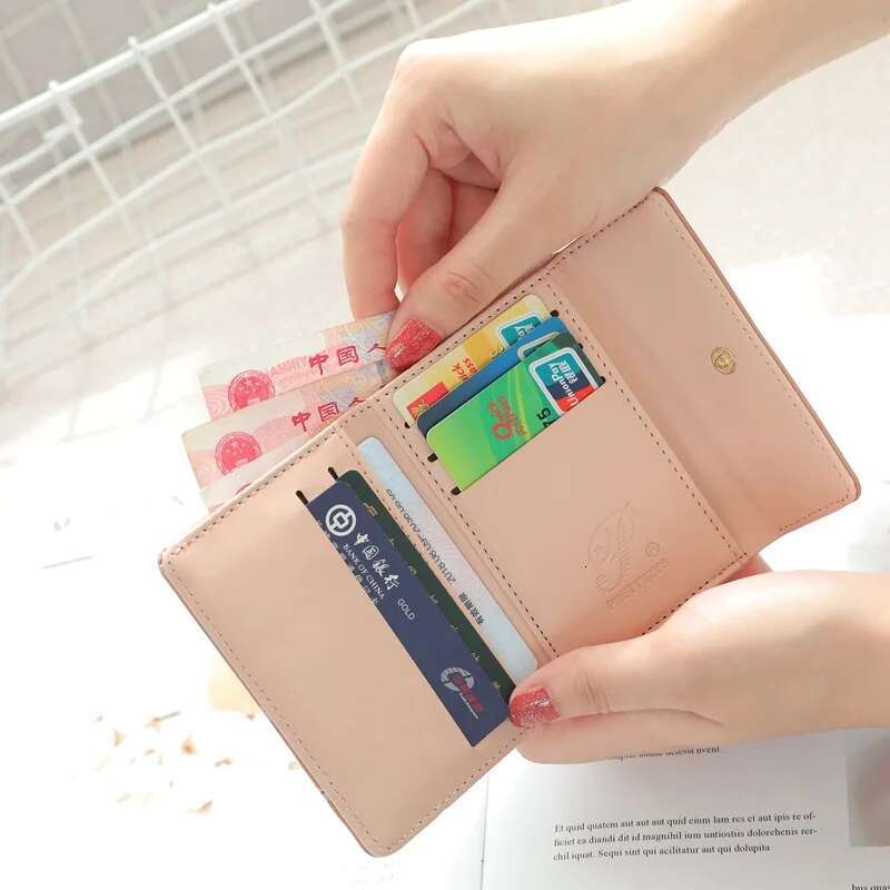 Flower Purse Leather Pocket Ladies Clutch Women Short Card Holder Cute Girls Wallet Cartera Mujer Coin Bag