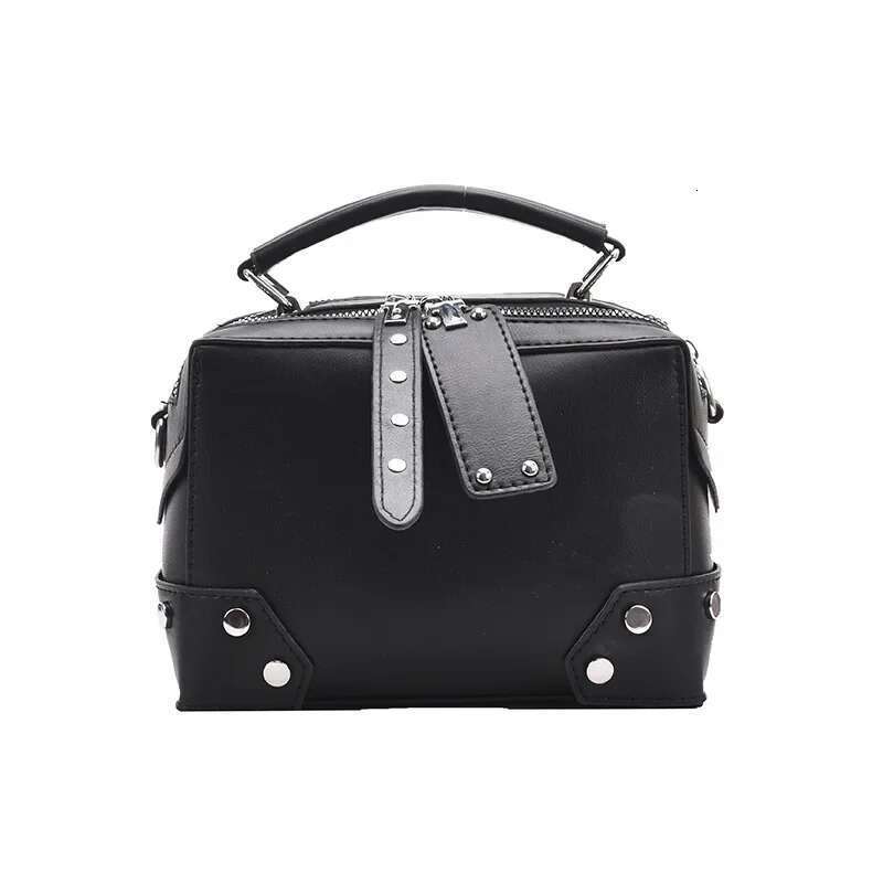 2025 New Rivet Net Red Shoulder Fashion Solid Color Messenger Cross-Border Small Bag Women