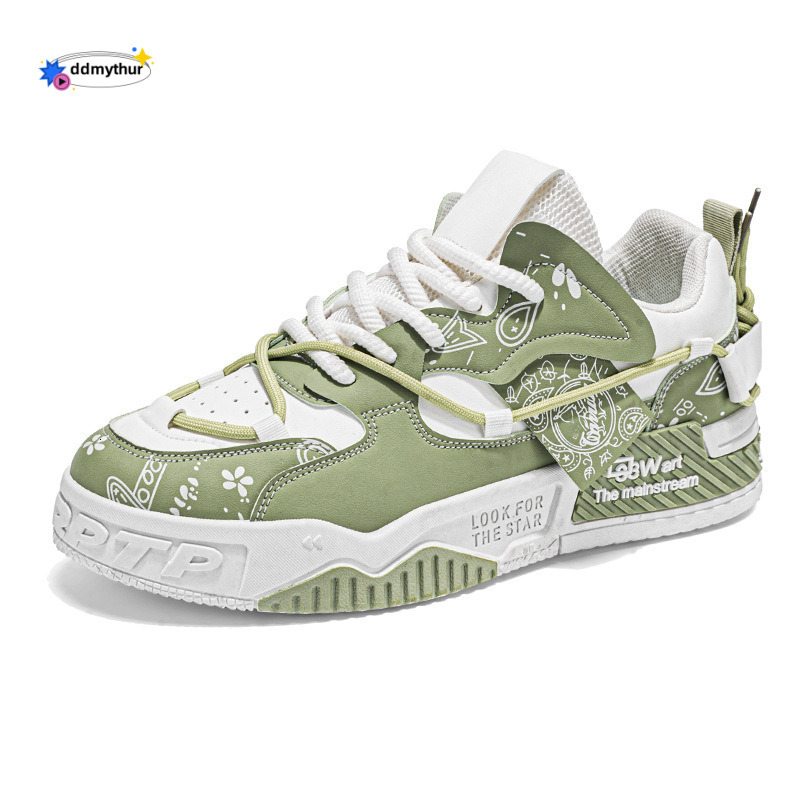 Men's 2025 new spring versatile casual board shoes, men's niche thick soled sports dad trendy shoes ddmythur