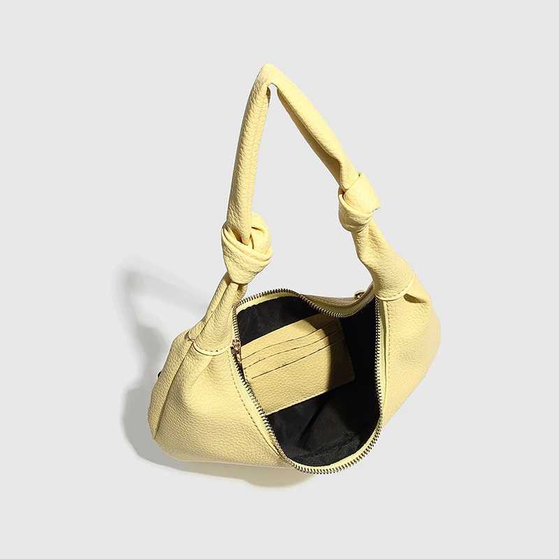 Persali Fi Shoder Bags Solid Color PU High-end w crescent bag Wen Handbag Luxury Brand Small Tote Bag Z250514